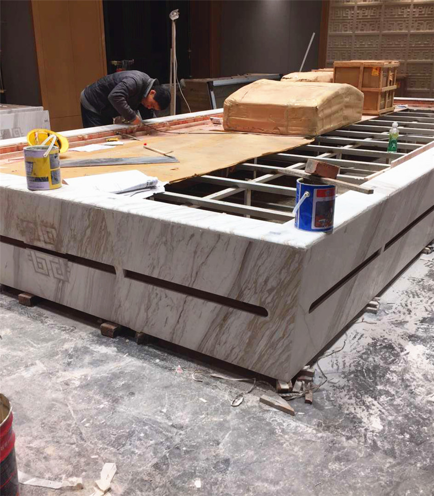 爵士白logo拼花沙盘